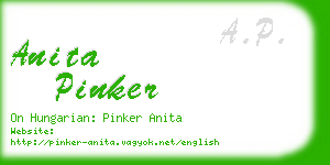 anita pinker business card